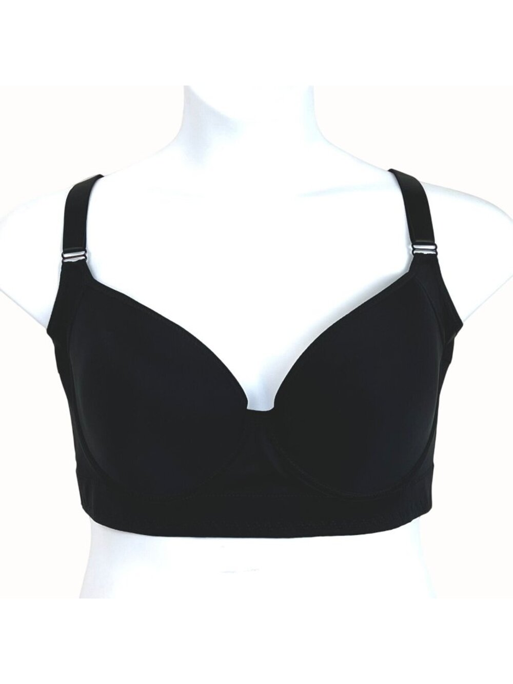 Back Smoothing Full Coverage Bra Size 48/50 E Adjustable Straps Black New